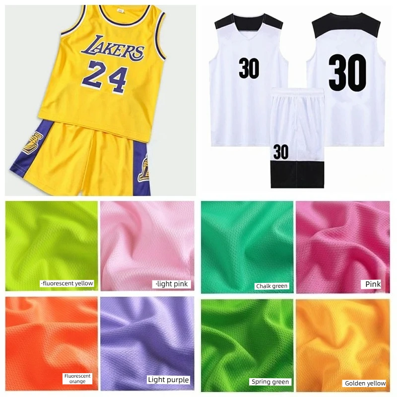 Polyester Knitted Bird Eye Mesh Fabric By Meters for T-shirt Basketball Suit Sportswear Sewing Quick Dry Moisture Wicking Cloth