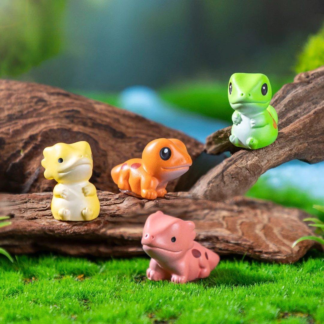 100pcs Cute 3D Cartoon Animal Climbing Pet Resin Cabochon Desktop Oranment DIY for Fairy Garden Landscape Dollhouse Accessories