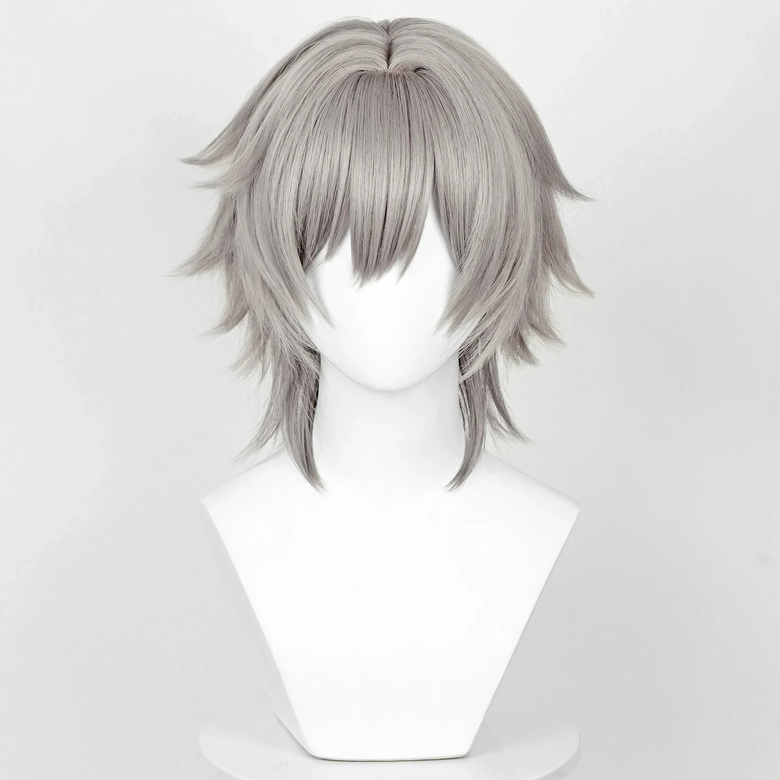 

Game Honkai: Star Rail Trailblazer Caelus Stelle Cosplay Wigs With Bangs Synthetic Long Short Straight Gray Hair Wig For Party