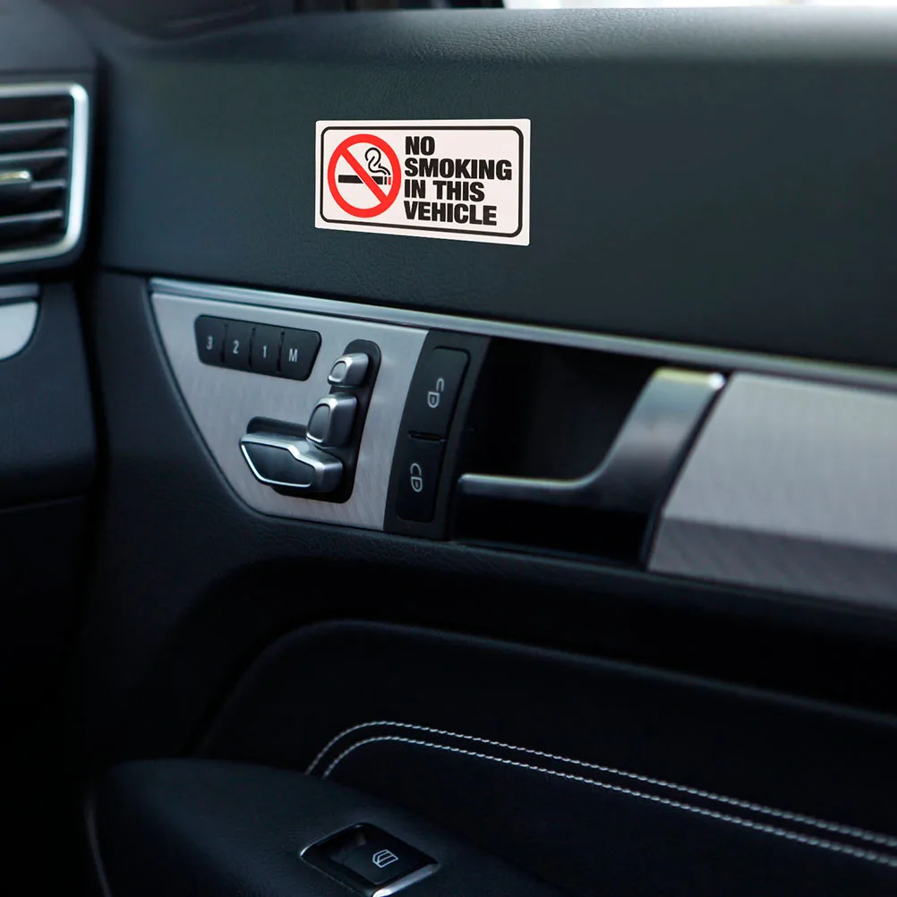 15Pcs Durable No Smoking Stickers Indoor Use Bold Text Universal Symbol Versatile Application No Sticky Residue