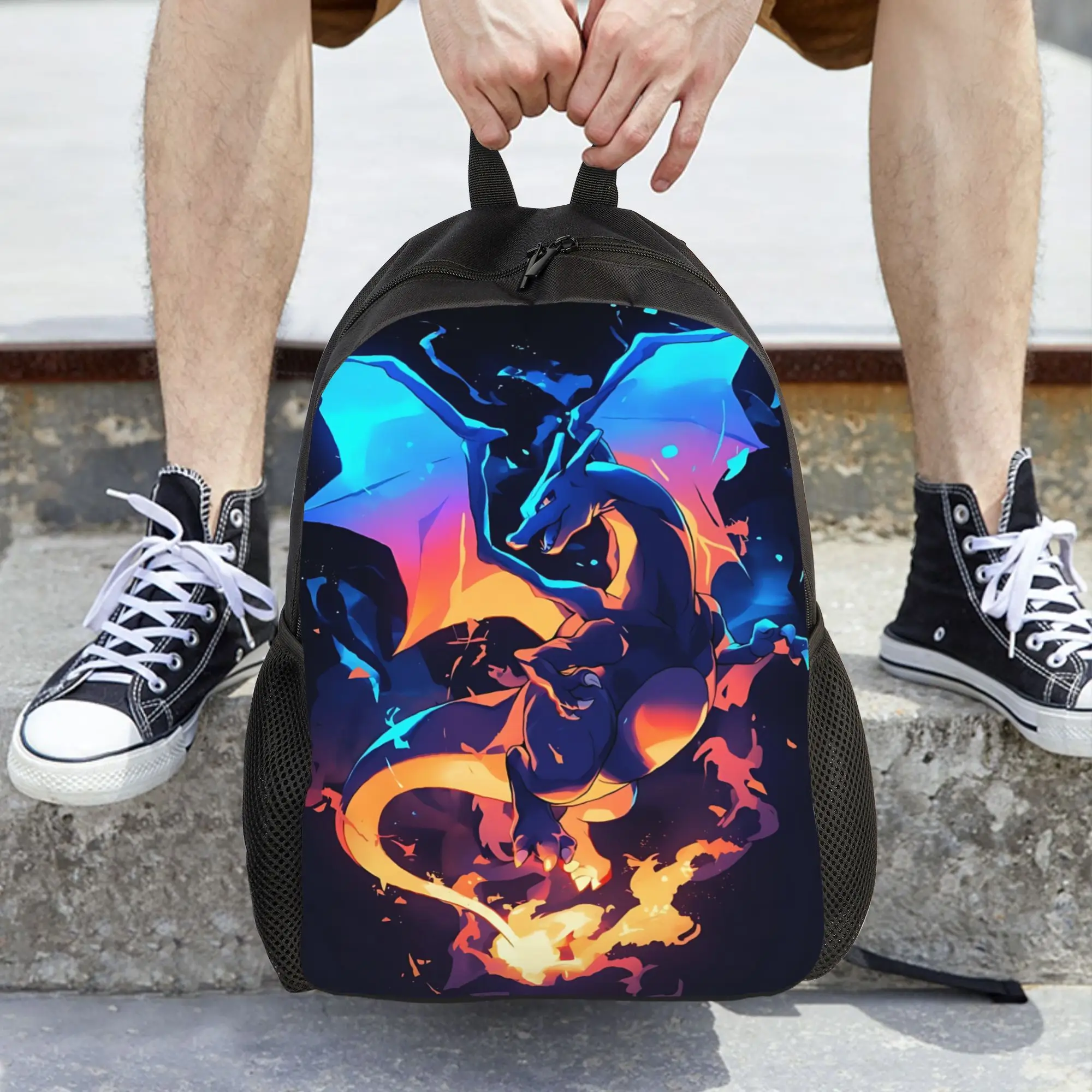 Fashion Backpacks Pokemon Backpack Daypack Charizard mochila Outdoor Sturdy Shoulder Rucksack view 6