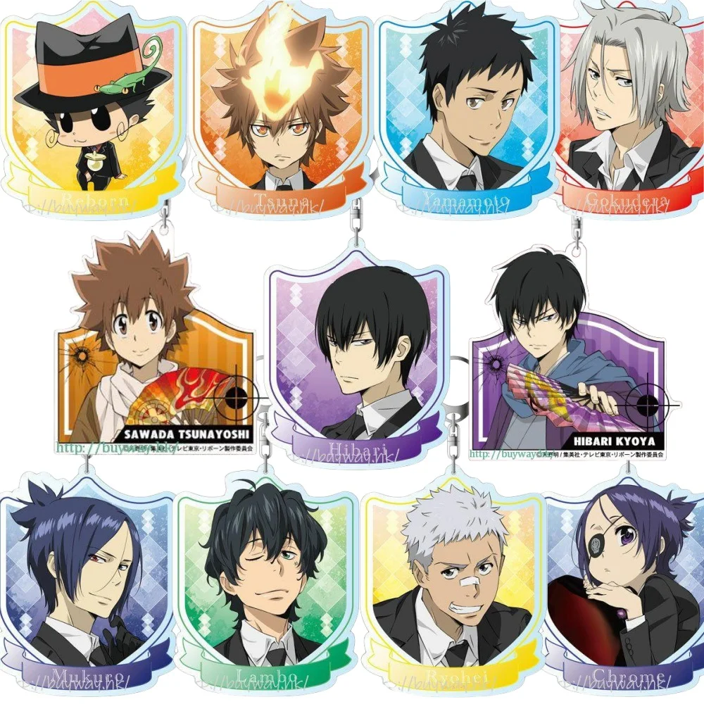 Charm Anime Fans Gifts Family Teachers HITMAN REBORN Handsome Edition HD Character Handsome Edition Acrylic Keychain About 6cm