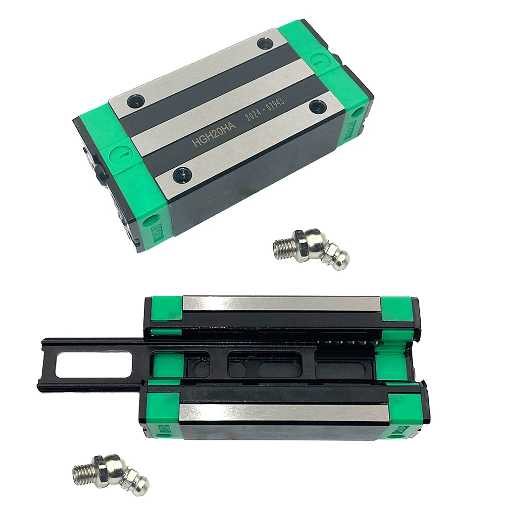 MHTNC 2PCS HGH20HA HGW20HC HGH25HA HGW25HC Longerthen Block Precision square rail slider Bearing for CNC Router