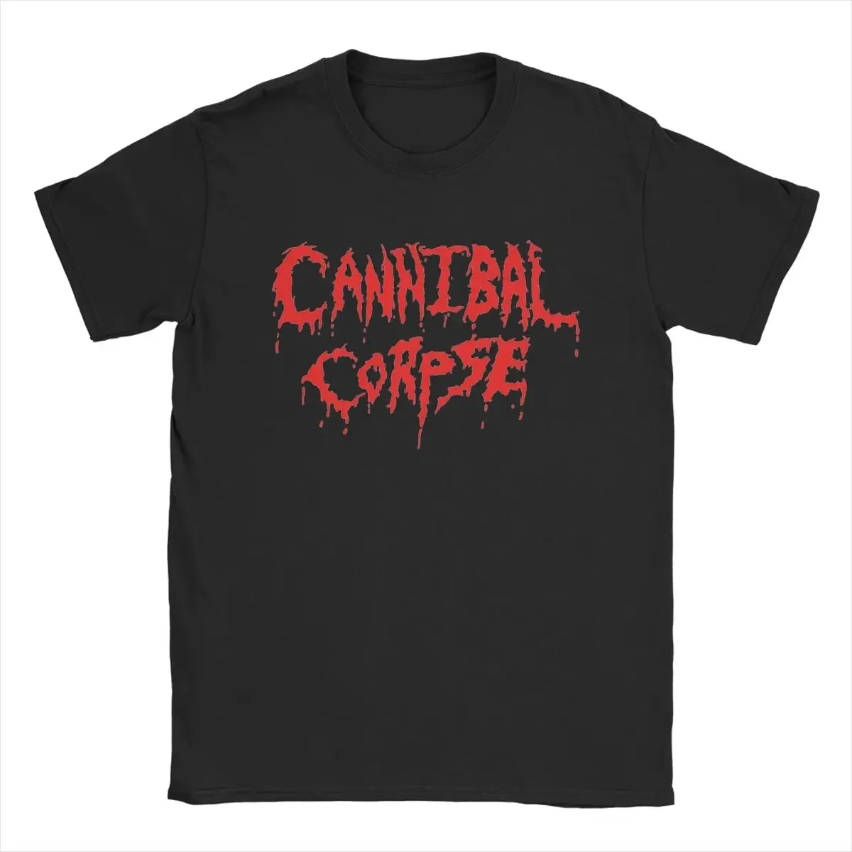 Cannibal Corpse Logo T-Shirts Men Music Band Funny Cotton Tee Shirt Crew Neck Short Sleeve T Shirts 6XL Tops