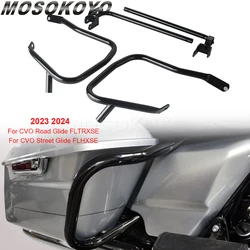Rear Saddlebag Guard Crash Bar Motorcycle Accessories Bumpers Protection Preventing For Harley CVO Street Road Glide 2023-2024