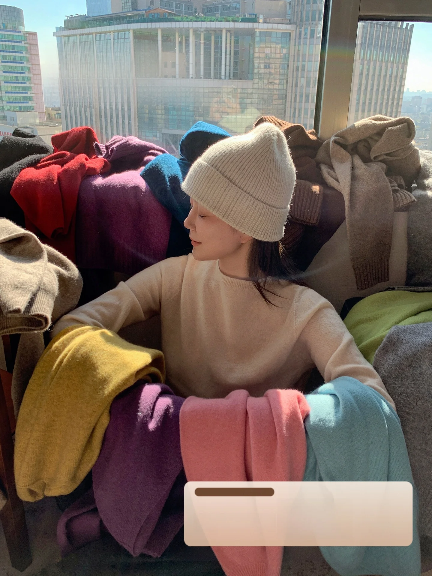 

Вязаный свитер Ribeelin Sisy2025: многоцветный, с разноцветными вставками, теплый, осенне-зимний, женский топ