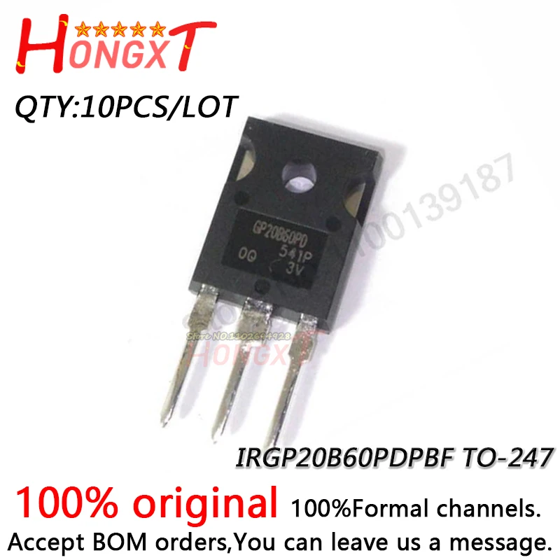 

10PCS NEW IRGP20B60PD GP20B60PD IRGP20B60PDPBF TO-247 IGBT tube 22A 600V