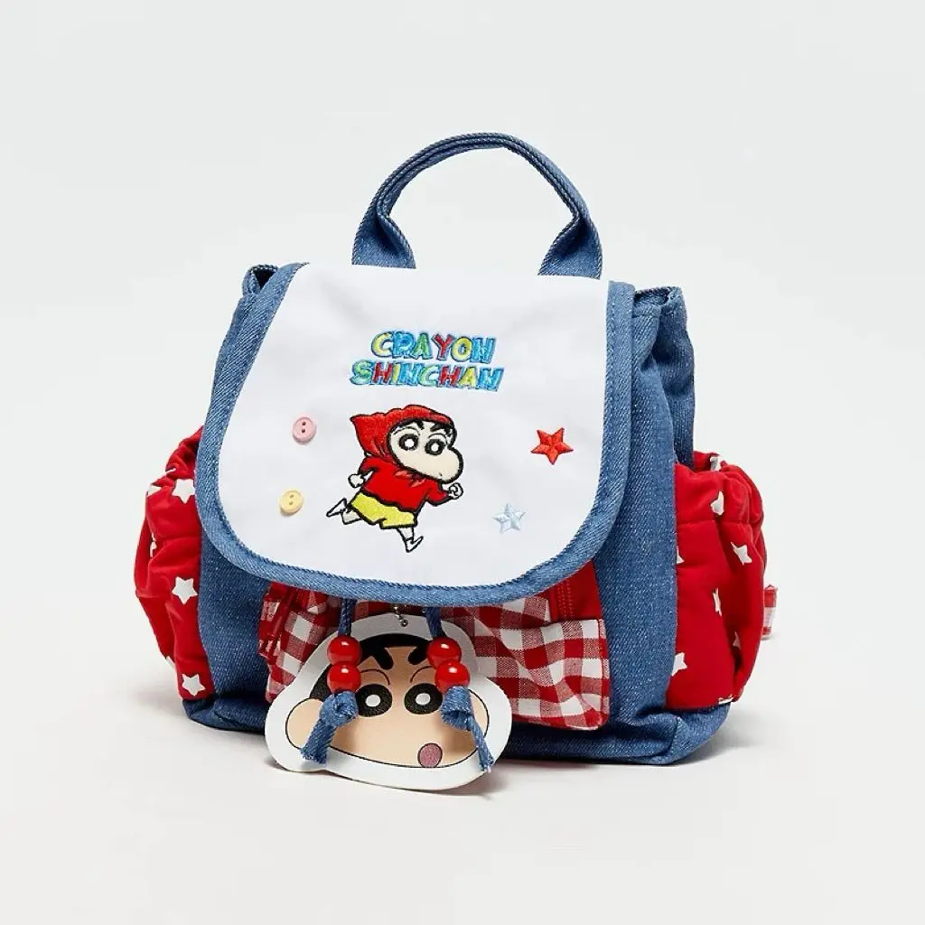 

Denim Backpack Kawaii Mini Backpack for Kids Forest Style Casual Daypack with Multiple Pockets Anime School Bag for Girls & Boys