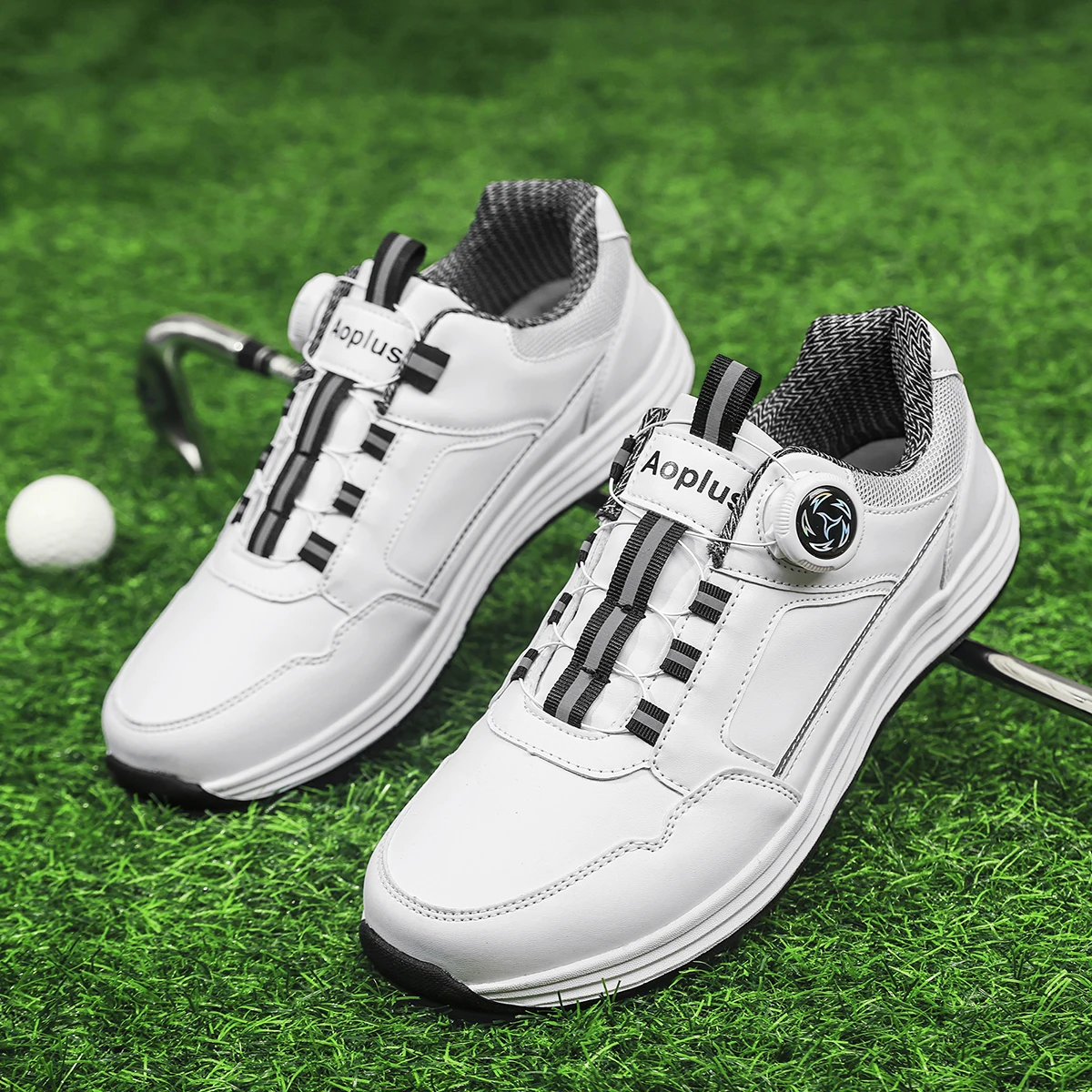 Unisex-Golfschuhe ohne Spikes, wasserdicht, rutschfeste Gummisohle, atmungsaktive, gepolsterte Sneaker für Golfplatz- und Outdoor-Training – Detail 9