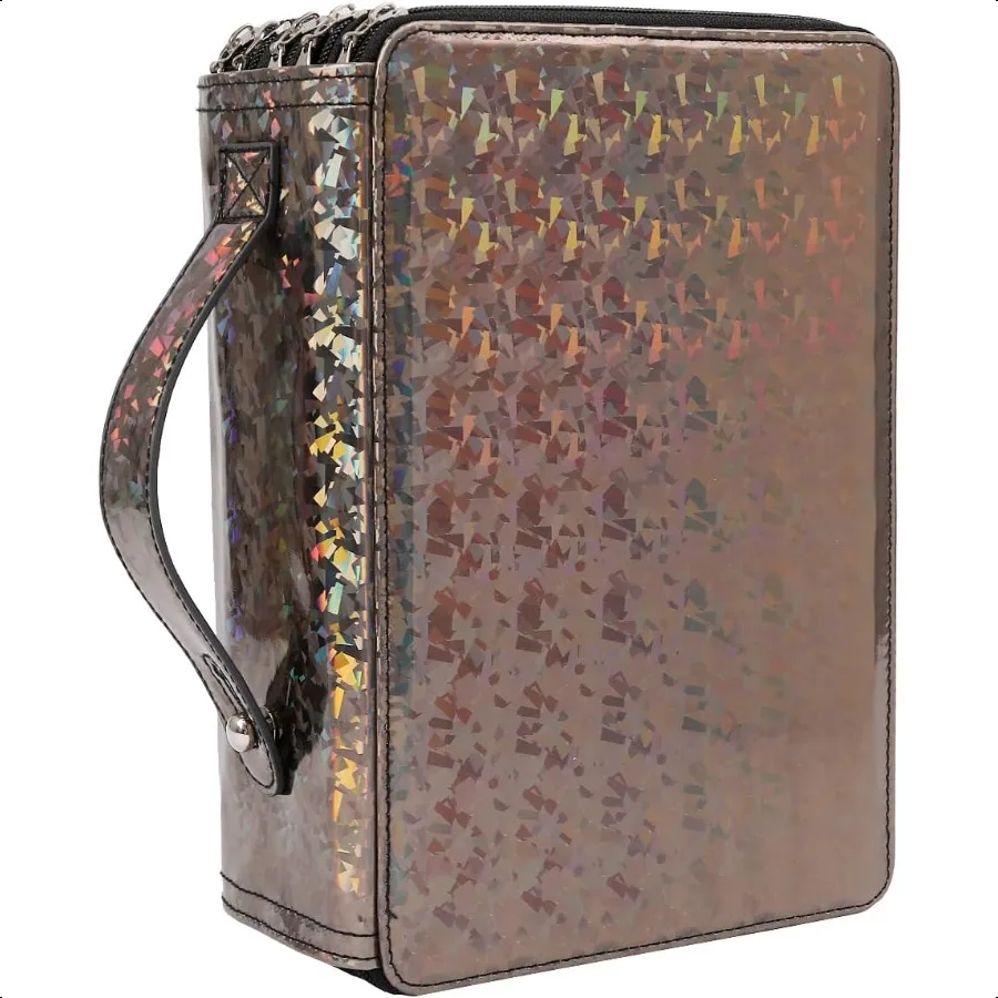 مقلمة ملونة ذات سعة كبيرة 250 فتحة من جلد البولي يوريثان مع سحاب إغلاق منظم محمول لأقلام الألوان المائية مثالية لـ