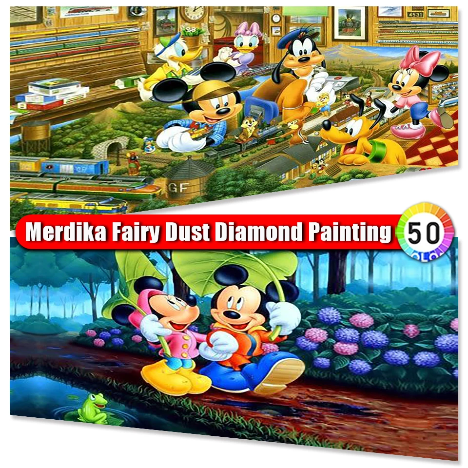 

Picture Size Fairy Dust Diamond Painting Cross Stitch "Disney Mickey Mouse" 5D DIY Diamond Embroidery Rhinestone Art New 2024