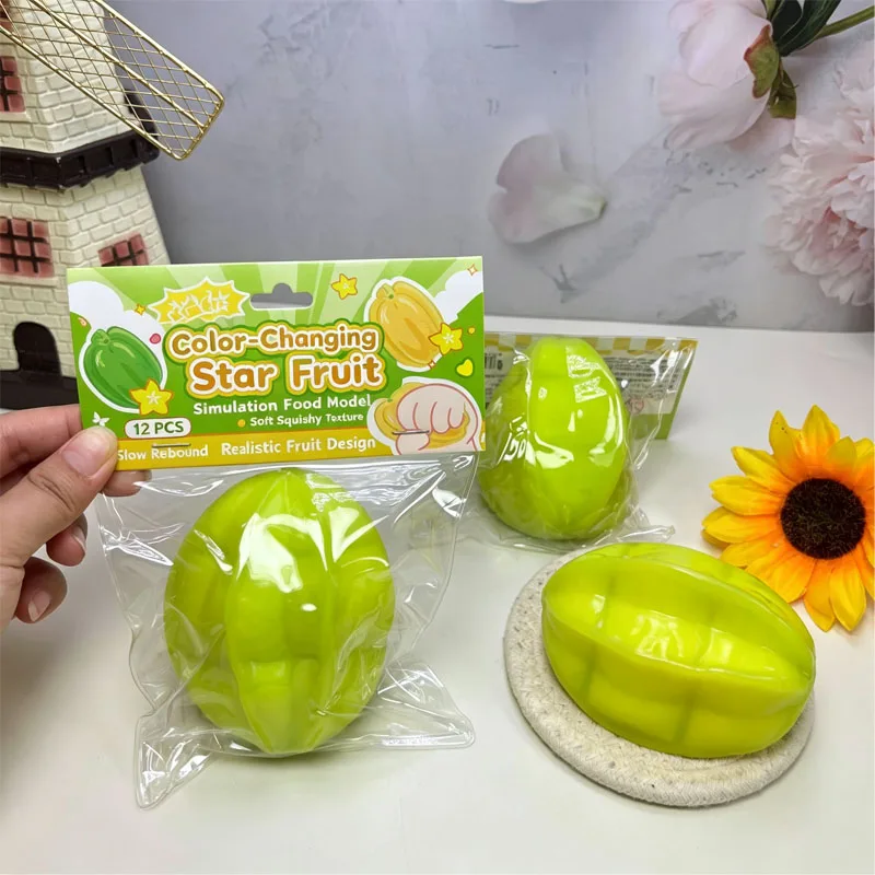 Virales, temperaturveränderndes Sternfrucht-Squishy-Modell, langsam zurückfederndes, flüssiges Creme-Textur-Stressabbau-Quetschmodell – Detail 2