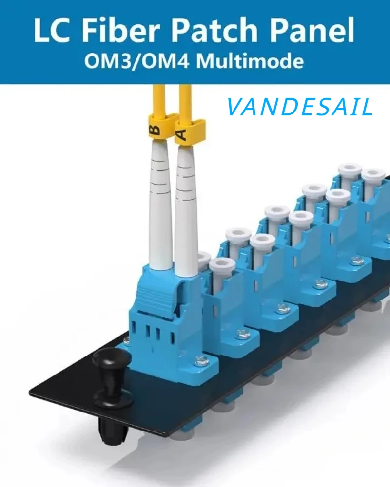 VANDESAIL Fiber Single Mode LC Fiber Patch Panel, Fiber Optics LC Patch Panel