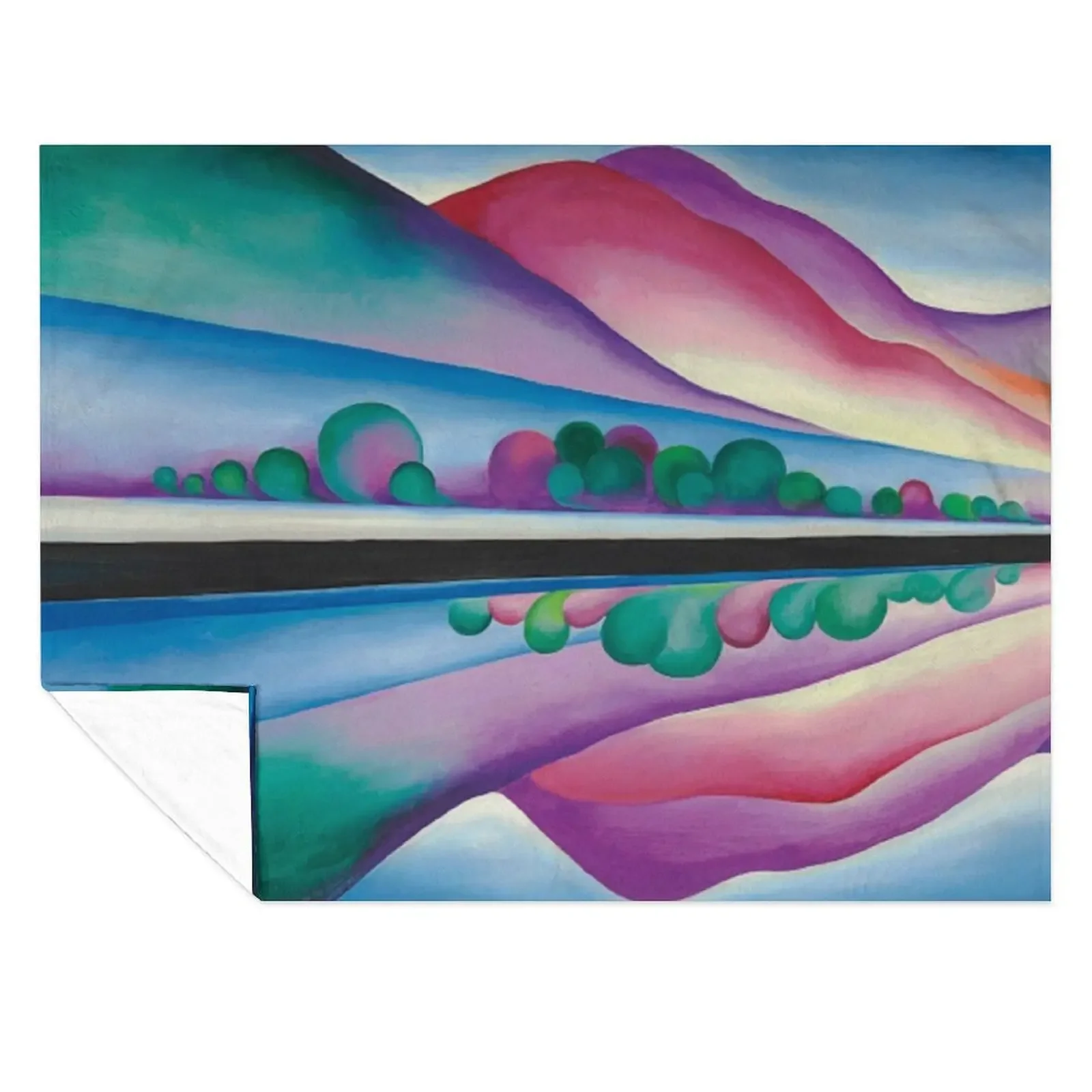 

Georgia O'Keeffe Lake George Reflection Throw Blanket Soft Big Winter beds Extra Large Throw Decorative Sofas Blankets
