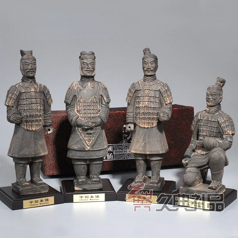 China Xi'an Terra-cotta Warriors and Horses Figurines Decoration Handicraft Ornaments Foreigners Gift Tour Souvenirs Clay Craft