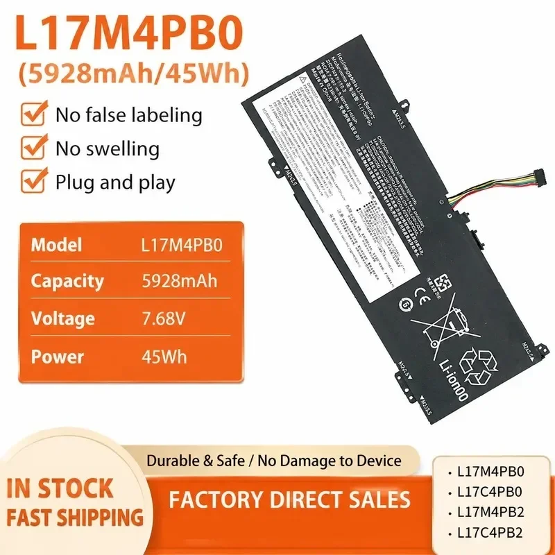 [NEW] 7.68V 45Wh Laptop Battery L17C4PB0 L17M4PB0 L17C4PB2 for Lenovo for IdeaPad 530S‑14IKB Battery