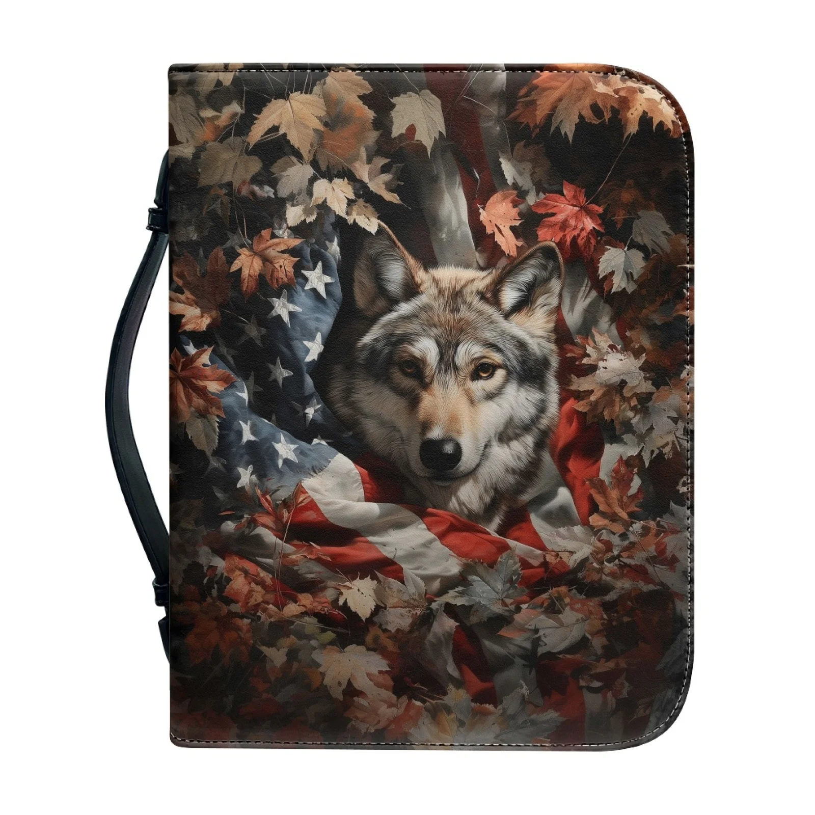 XIXIRIMIDO Wolf Fashion 2026 Bible Case PU Leather Practical Bible Hand Bag for Women