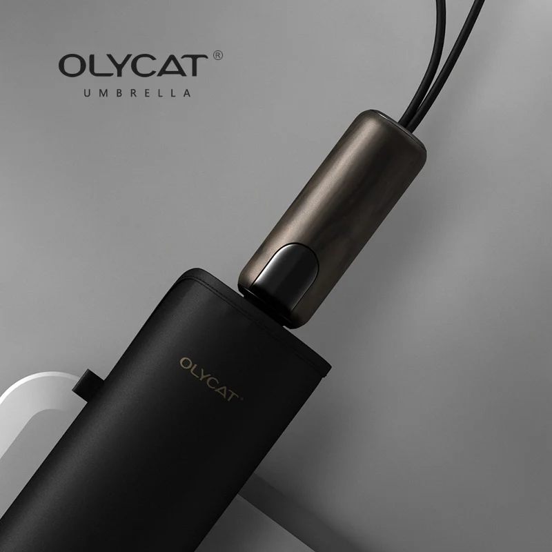 OLYCAT-Fully Automatic Umbrella for Men, Windproof and Rainproof, 10K, High Density, PG Cloth, Retro Business, High-End