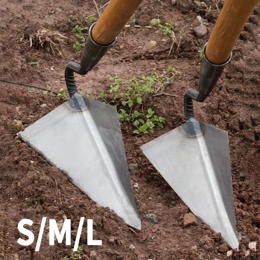 Farm Tools Hoes Triangle Small Tip Hoe Agricultural Land Turning Loose Soil Hoe Hand Plow/Manual Plough Rake Hoe Garden Tools