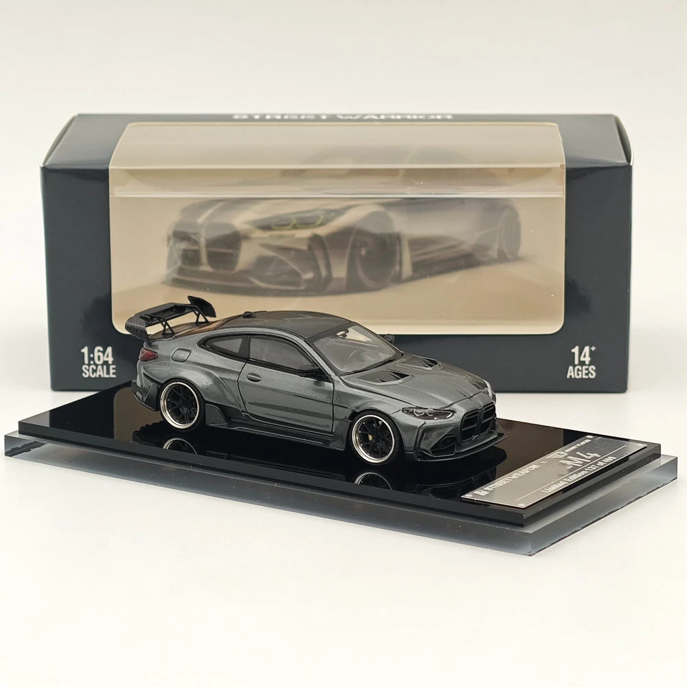 SW 1:64 G82 M4 Gray ADRO BODY KIT Coupe Sports Model Diecast Metal Car Limited Collection Auto Toys Gift