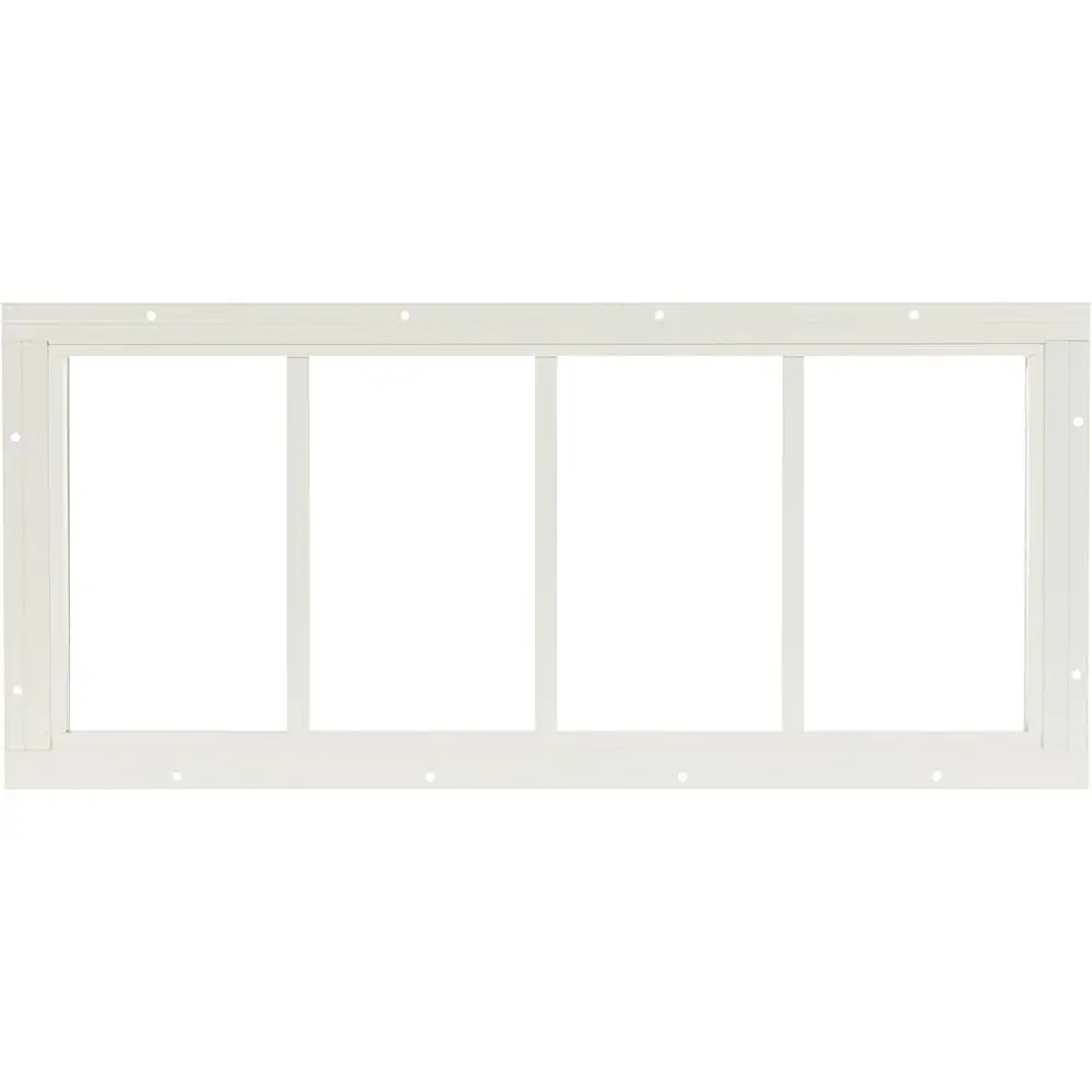 Multi-Size 10 x 18-24 4-Panel Tempered Glass Transom Window for Barns, Garages, and More