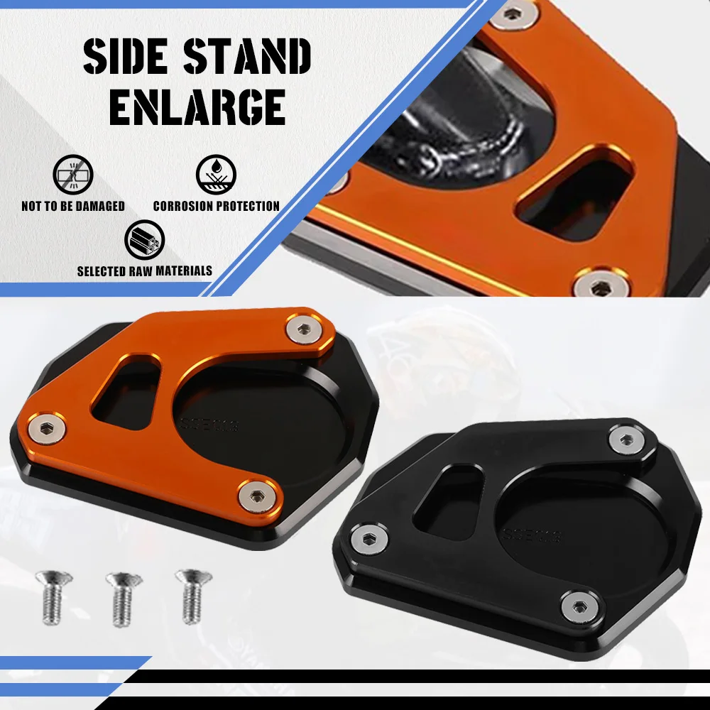 

Motorcycle CNC Aluminium Kickstand Enlarge Plate Side Stand Extension Pad For 390 250 ADV ADVENTURE 390ADV 250 Adventure 250ADV