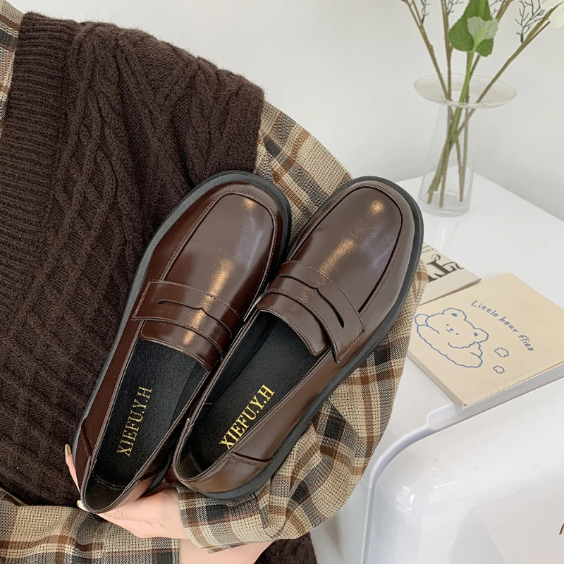 Mary Jane Schuhe JK Commuter Uniform Loafers Damen Lolita Schuhe Mädchen Japanische Schule College Gothic Mokassins Leder Flats