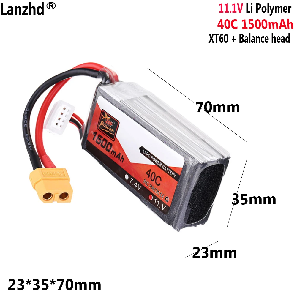 

11.1V 40C lithium polymer battery With XT60+balance head For model aircraft FPV 6s222 unmanned aerial vehicle (uav) RC Toy Car