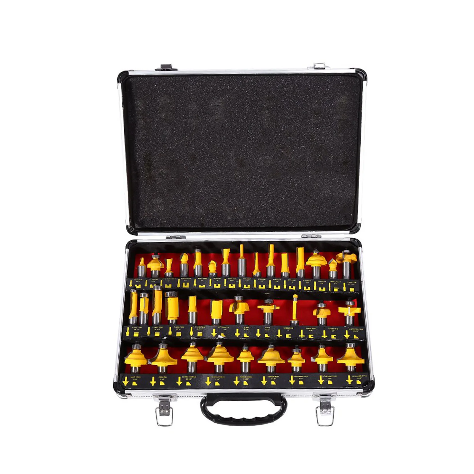 

Набор фрез для деревообработки, 35 шт., хвостовик 1/2 дюйма, с кейсом