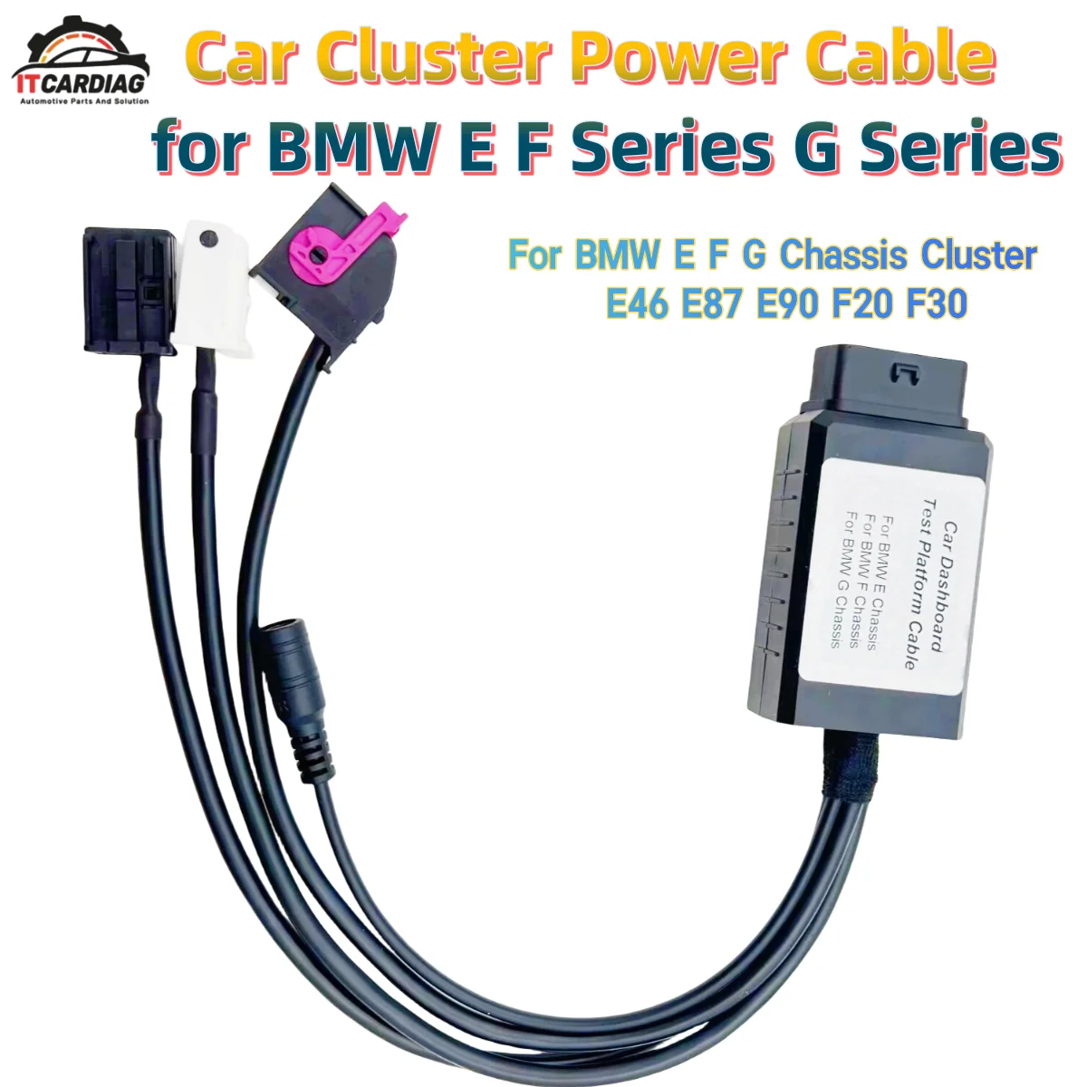 For BMW E F G Series Cluster Power Cable Chassis Cluster 12V-14V Dashboard Test Cable Car Instrument Test Tool E46 E87 E90 F20
