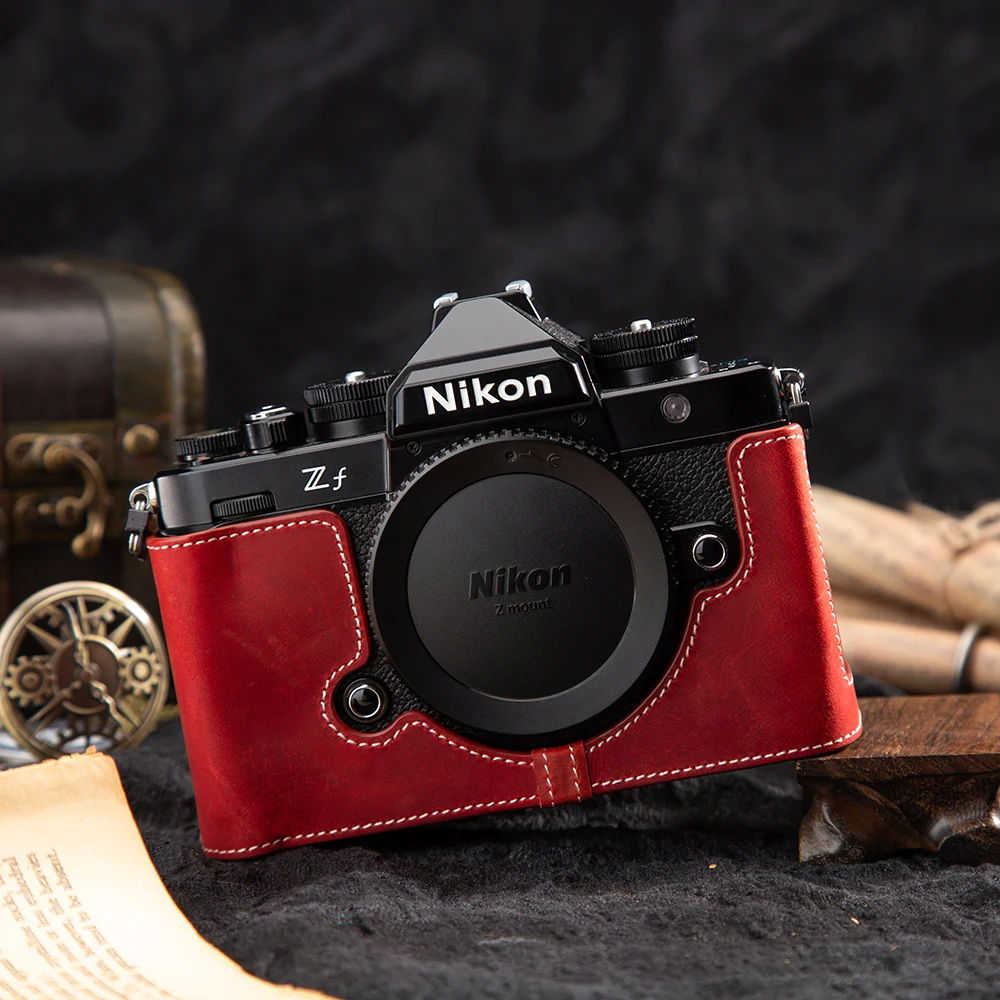 

ZF Case Leather Camera Half Cover For Nikon ZF Bag Camera Case Cover Handmade Genuine Real ZF Bag Photography Accessories