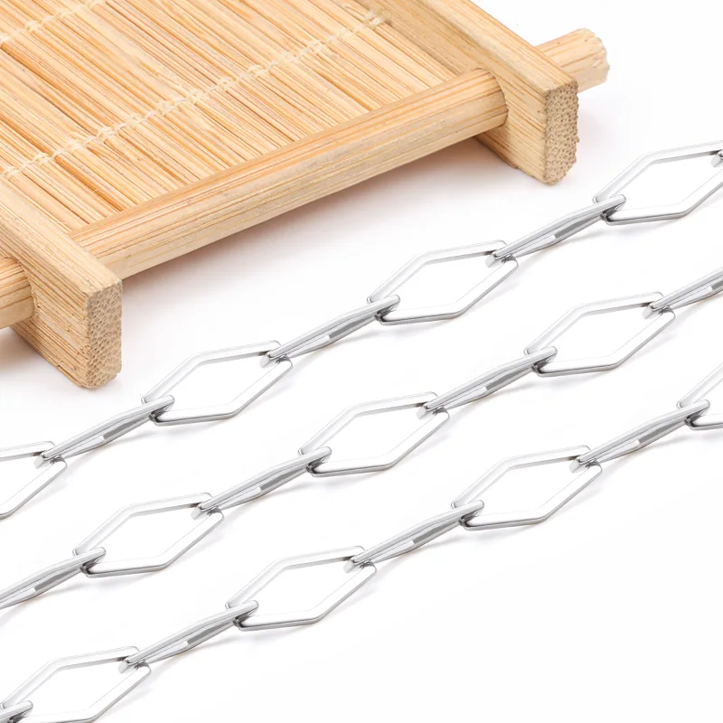 

1 метр 7,3 мм цепочки ручной работы с ромбами для ювелирных изделий DIY создание сделать браслеты ожерелья звенья фурнитура аксессуары