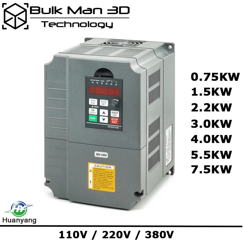 

Huanyang 0.75KW 1.5KW 2.2KW 3.0KW 4.0KW 5.5KW 7.5KW 110V 220V 380V AC Drive Frequency Converter VFD Inverter