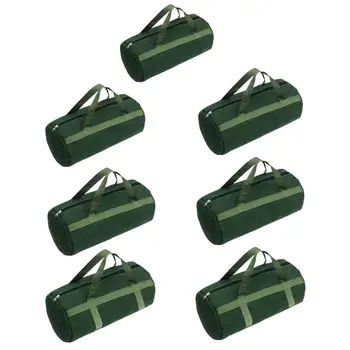 Sac de rangement d'outils en toile, pochette à outils à fermeture éclair, ouverture à large ouverture, fermeture à glissière lisse, Portable polyvalent pour hommes, vert robuste