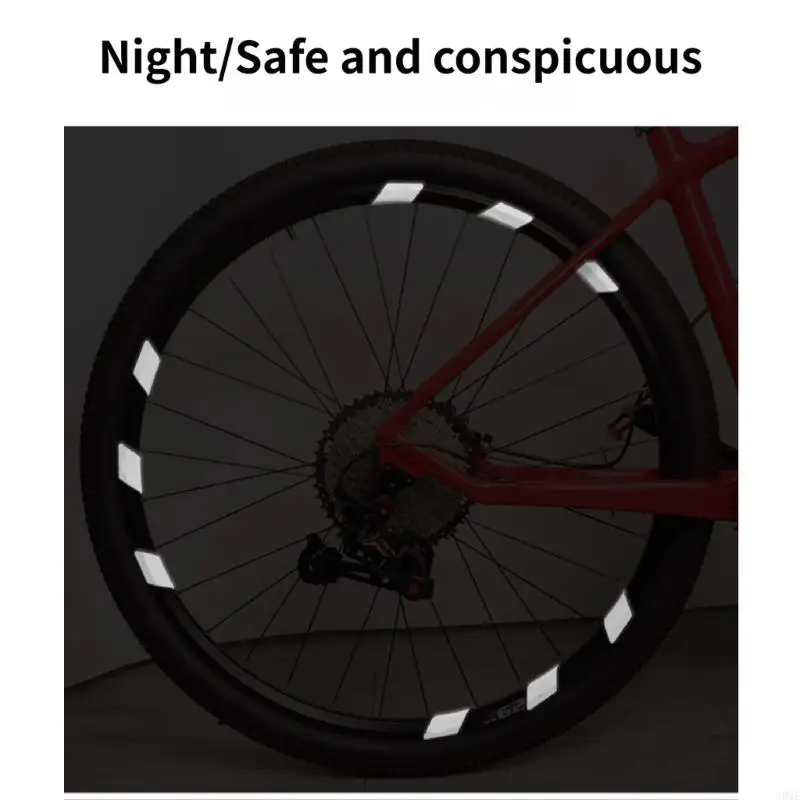 Multipurpose Bicycles Spoke Reflector Tape Reflective Arrows Sticker Wheel Rims Reflective Sticker Signs Easy to Use JOME