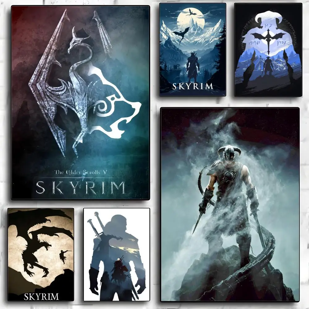 

Классическая картина-каллиграфия S-Skyrim на холсте HD для декора стен | Водонепроницаемый, устойчивый к выцветанию | Минималистичный декор для стен без рамки
