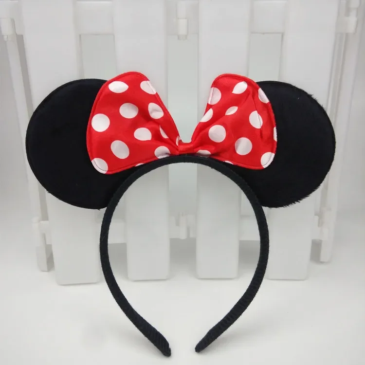 

Disney Mickey Minnie Mouse Ears Headband for Girls Adults 5''Polka Dot Bow Hairband Festival Party Travel DIY Hair Accessories