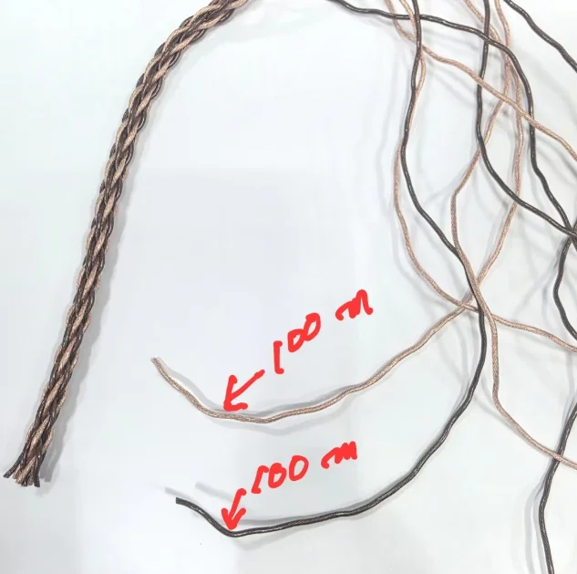 100m Single Strand Round Braided Thick 7N Single Crystal Copper Headphone Upgrade Cable, Single Strand 63 Core