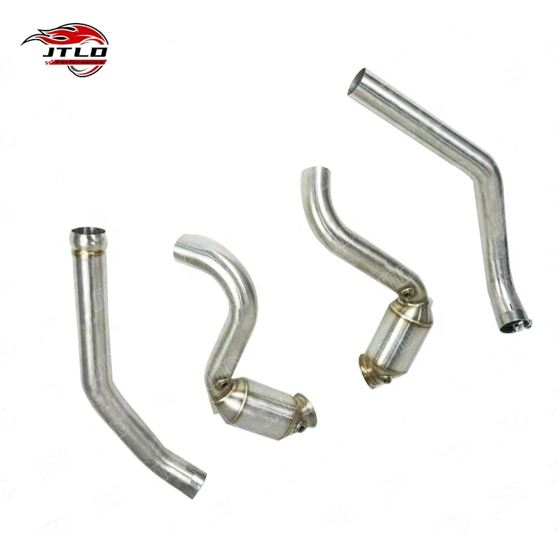 JTLD Stainless Steel Exhaust Muffler Polished Downpipe For Aston Martin Vantage V8 4.0 2020 Performance Exhaust Pipes