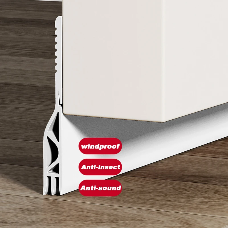 1 متر الباب السفلي ختم الشريط ذاتية اللصق الأبواب والنوافذ عزل الصوت يندبروف الوقاية من الحشرات شريط عزل مسامي #2