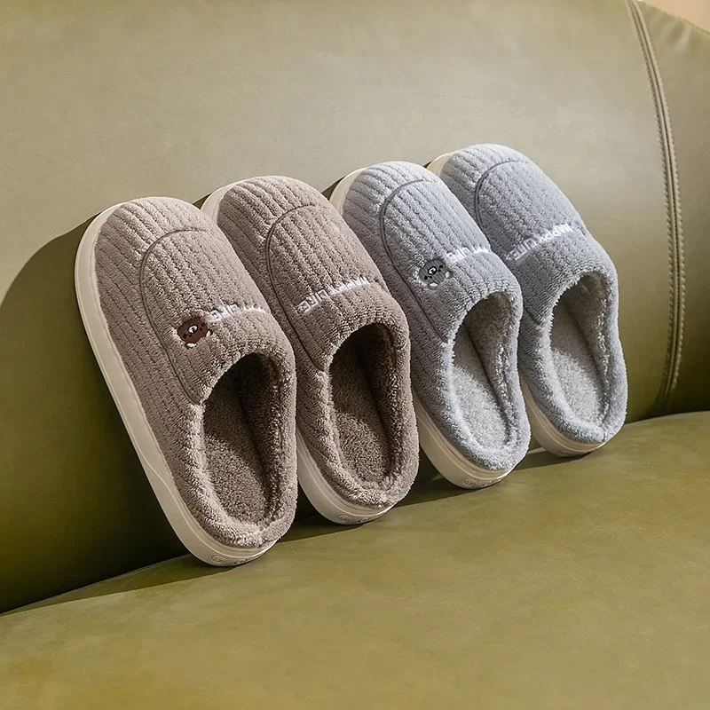 

Warm Cotton Slippers For Women Indoor Use Autumn/winter Home Shoes Couple Slippers Men Winter House Shoes good