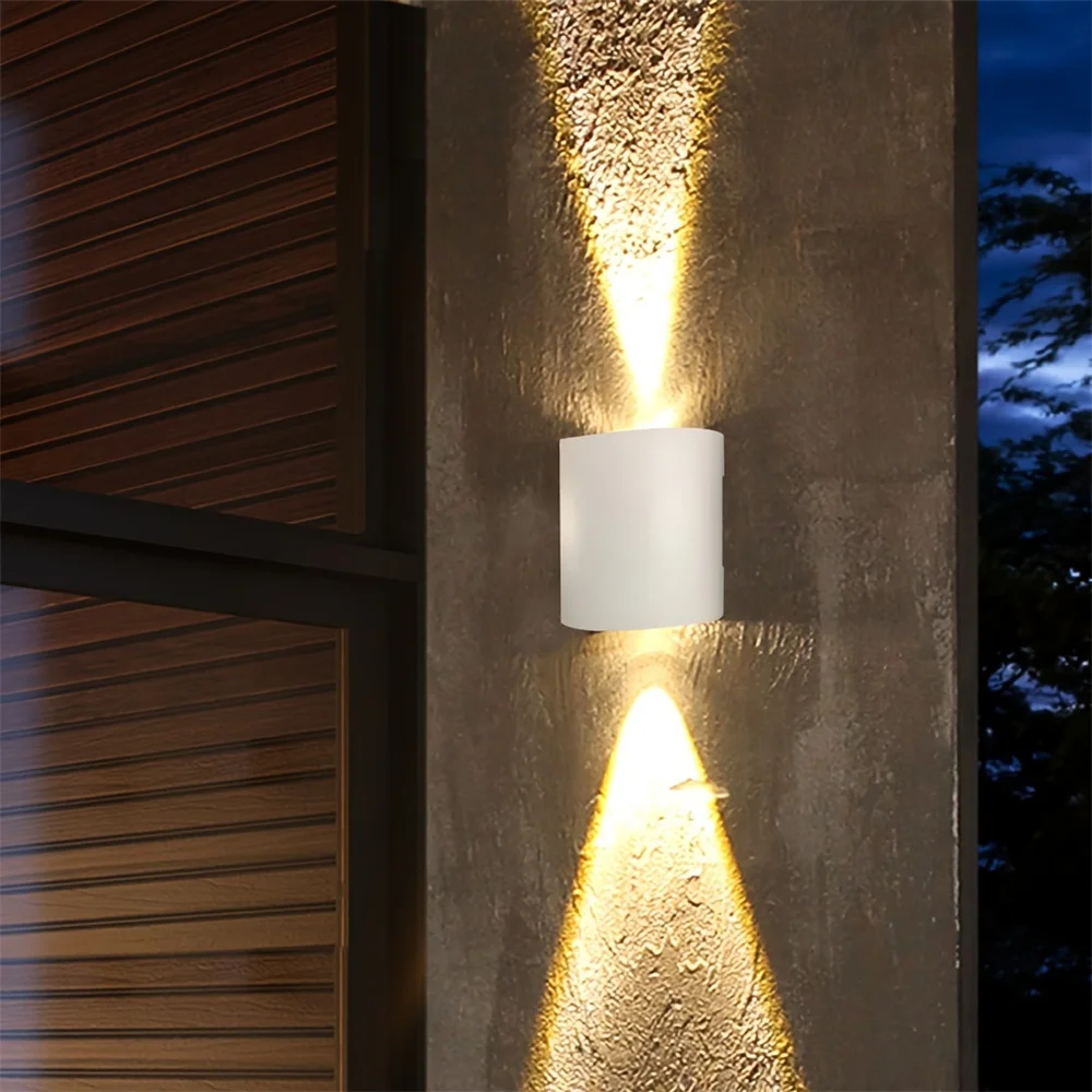 2/4W Waterproof Modern Wall Sconces Wall Light Up Down Aluminum LED Lamp Indoor Outdoor for Bathroom Bedroom Living Room Garden