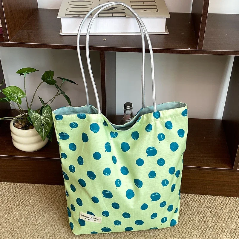 Wendbare Umhängetasche, gepunkteter Vintage-Stil im französischen Stil, Batik-Canvas-Tragetasche, vielseitige Bohemian-Handtasche für Damen – Detail 6