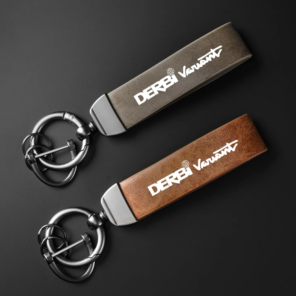 High-Grade leather Motorcycle Keychain Holder Keyring For DERBI DERBI VARIANT SPORT R Accessories