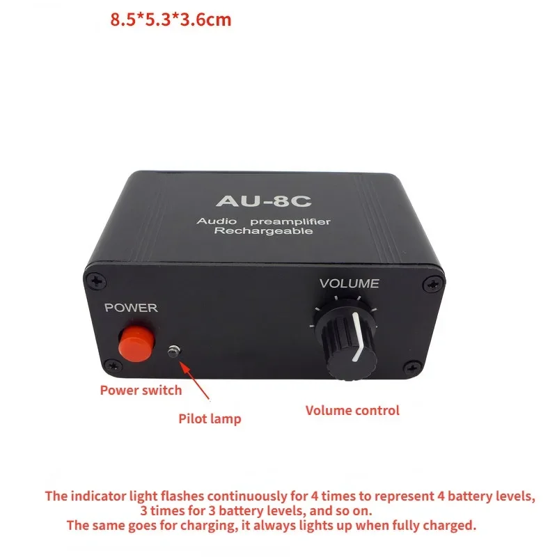 AU-10X NE5532 Stereo Music Audio Signal Pre-amplifier Amp Headphone Amplifier Board Gain 20db RCA 3.5MM Volume Control Tone