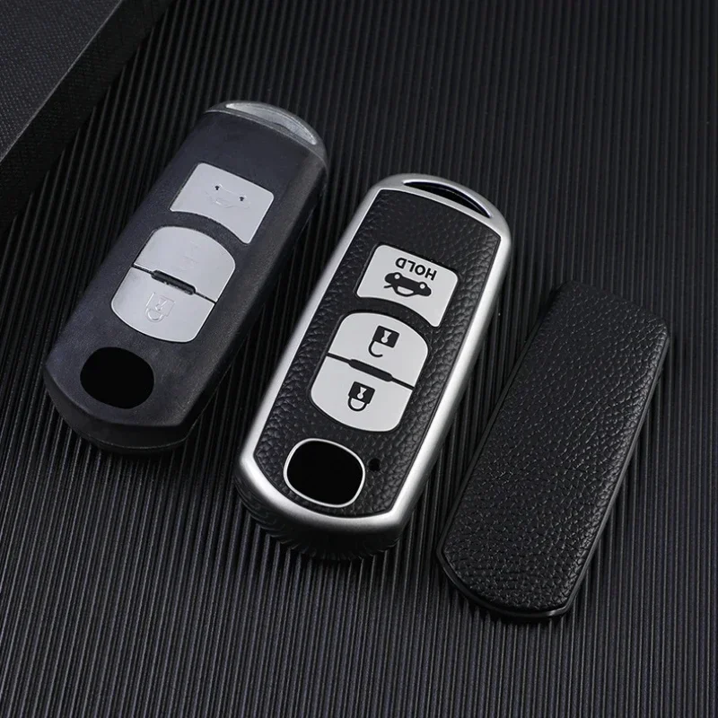 Car Key Fob Cover Case Protect For Mazda 2 3 5 6 Axela Atenza CX-5 CX5 CX-7 CX-9 MX5 2016 2017 2018 Smart 2/3 Buttons Auto Bag