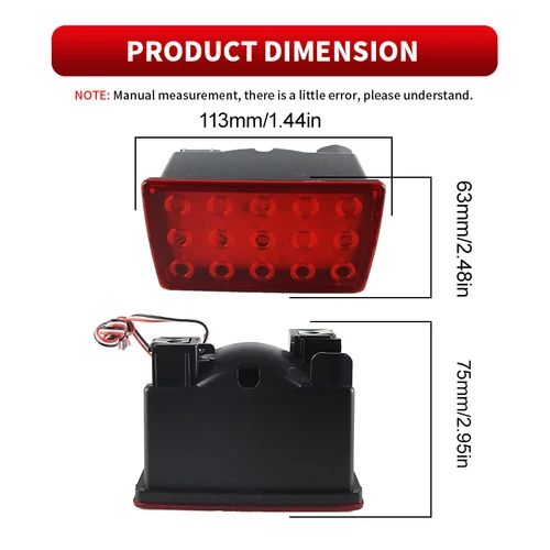 Imagen 2 del producto Tercera lámpara de freno LED, alerón de parada de montaje alto para Subaru XV Crosstek 2013-2017 Impreza 2011-2018 WRX WRX STi 2011-2021, 1 ud.