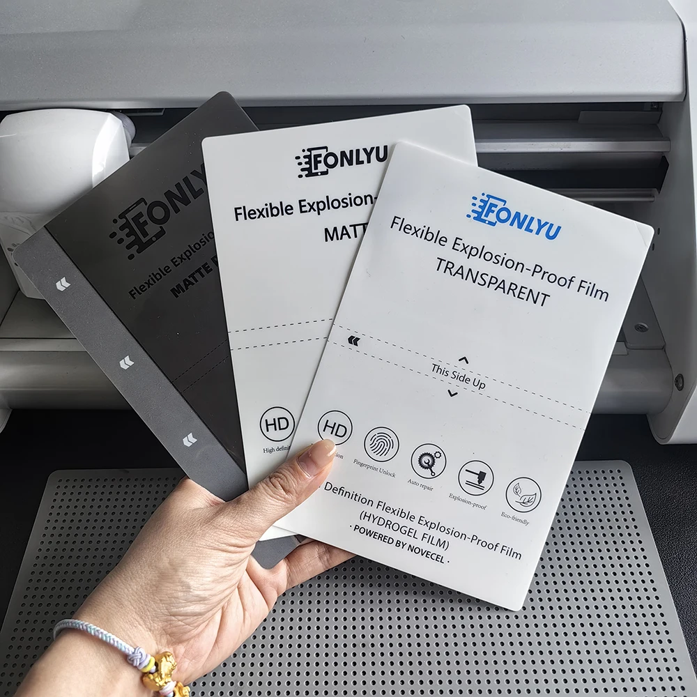 FONLYU 50 ชิ้น Universal HD Matte Privacy Quick Repair Hydrogel ป้องกันหน้าจอสําหรับโทรศัพท์ทั้งหมด TPU เครื่องตัดฟิล์มไฮดรอลิก