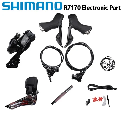 Imagen 2 del producto Shimano Di2 105 R7170 pieza electrónica juego de frenos de disco hidráulico desviador delantero R7150 2x12s RD-R7150 CS-R7100 DN300 Di2 Set