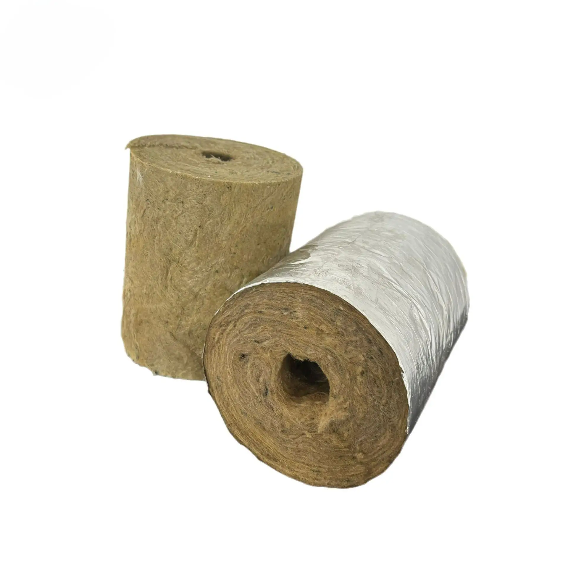 High density rock wool pipe insulation material has the function of fire prevention and water repellency